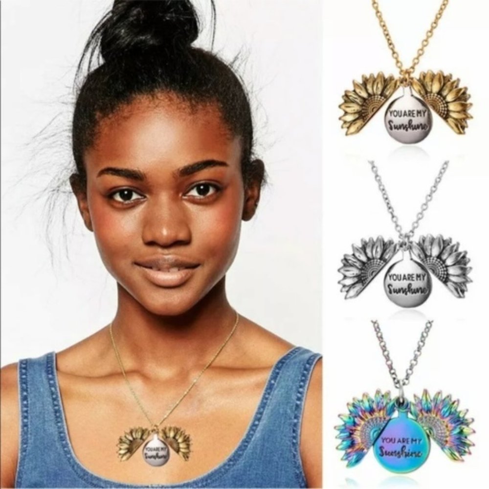New You Are My Sunshine Open Locket Necklace - Picture 5 of 6